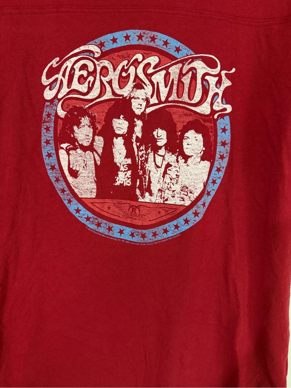 Trunk LTD free people Aerosmith Live On Tour Band Graphic Red T-Shirt Med Rock - Picture 2 of 8